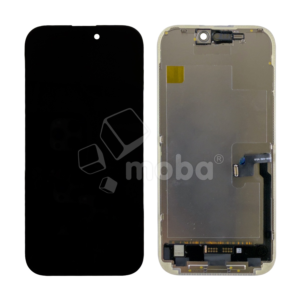 Дисплей для iPhone 16 Pro (A3293) в сборе с тачскрином Черный - (Hard OLED, Full HD COF, 650 Кд/м²) (площадка под IC)