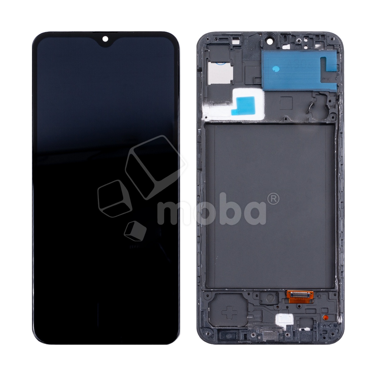 Дисплей для Samsung Galaxy A30s (A307F) модуль с рамкой Черный - (In-Cell)