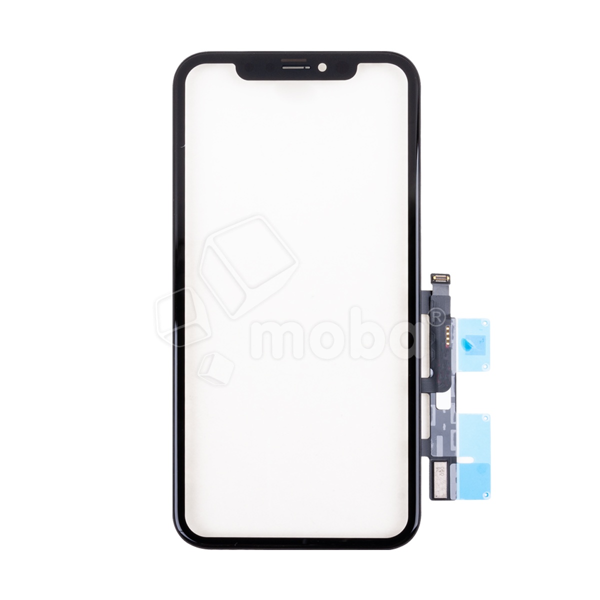 Стекло для переклейки iPhone Xr с OCA пленкой + тачскрин Черный - OR (Feaglet) (рамка в комплекте)