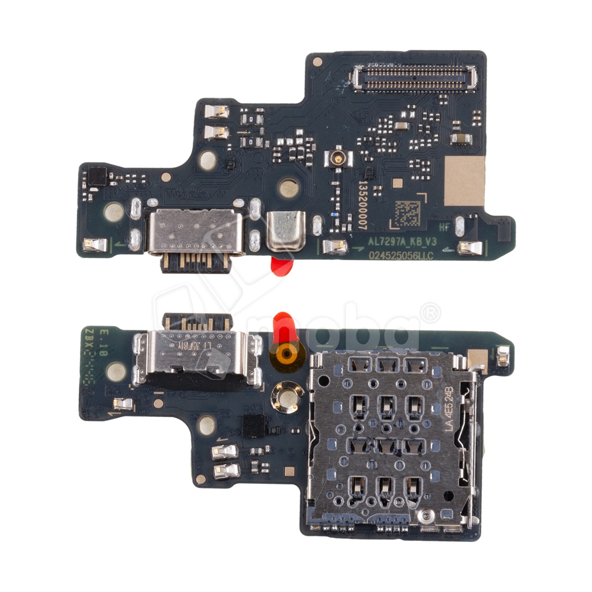 Шлейф для Xiaomi Redmi Note 14 4G (24117RN76O/24117RN76G) плата системный разъем/разъем SIM/микрофон - Премиум