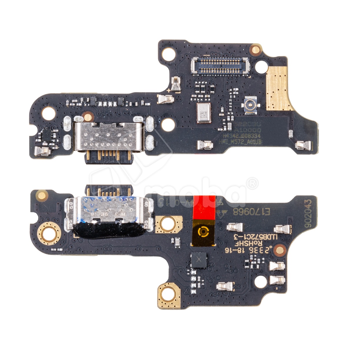 Шлейф для Xiaomi Redmi 13C 4G/Poco C65 (23100RN82L/23108RN04Y/23106RN0DA/2311DRN14I/2310FPCA4G) плата на системный разъем/микрофон - Премиум