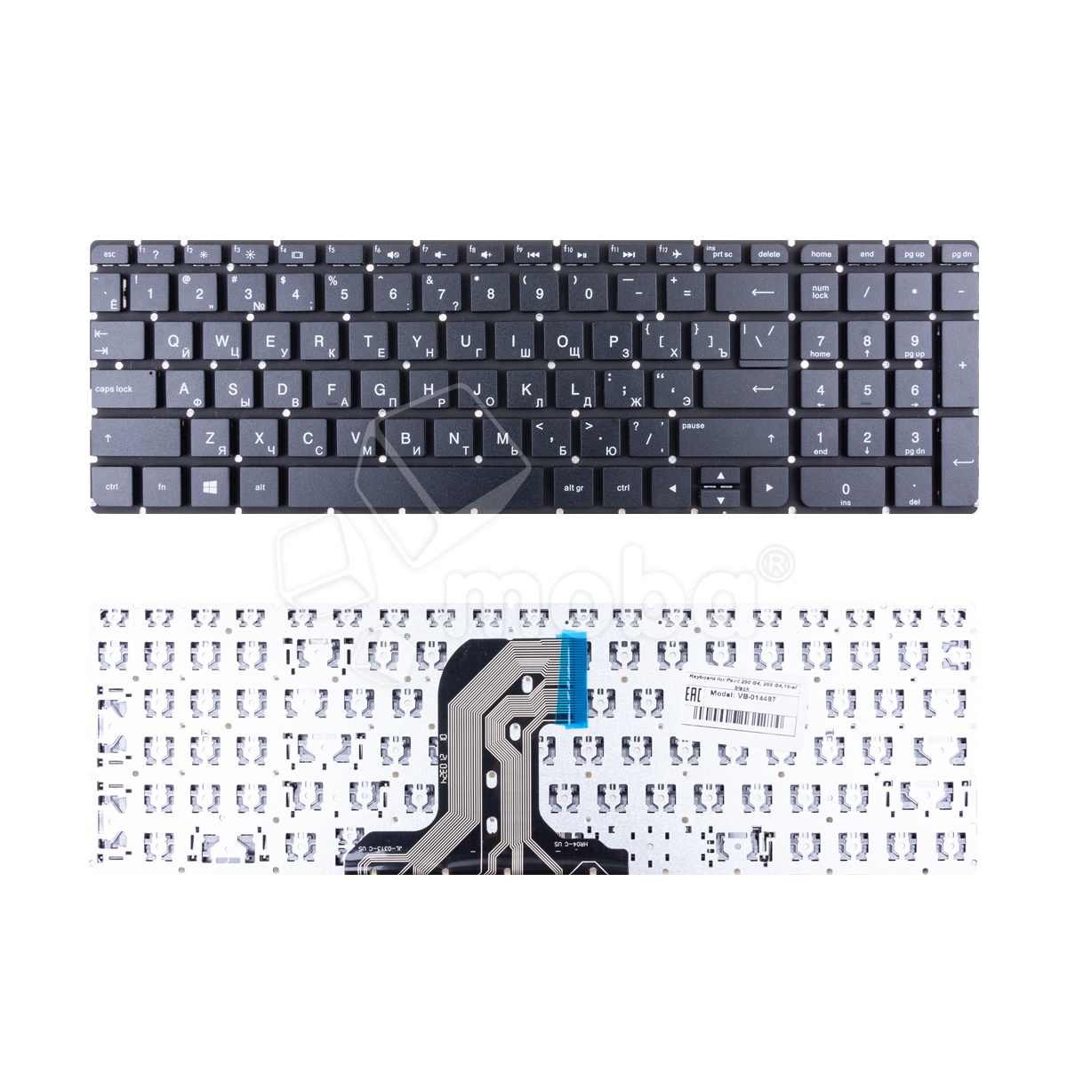 Клавиатура для ноутбука HP Pavilion 15-ac/15-af/15-ay/15-ba/250 G4/255 G4/250 G5/255 G5 Черный