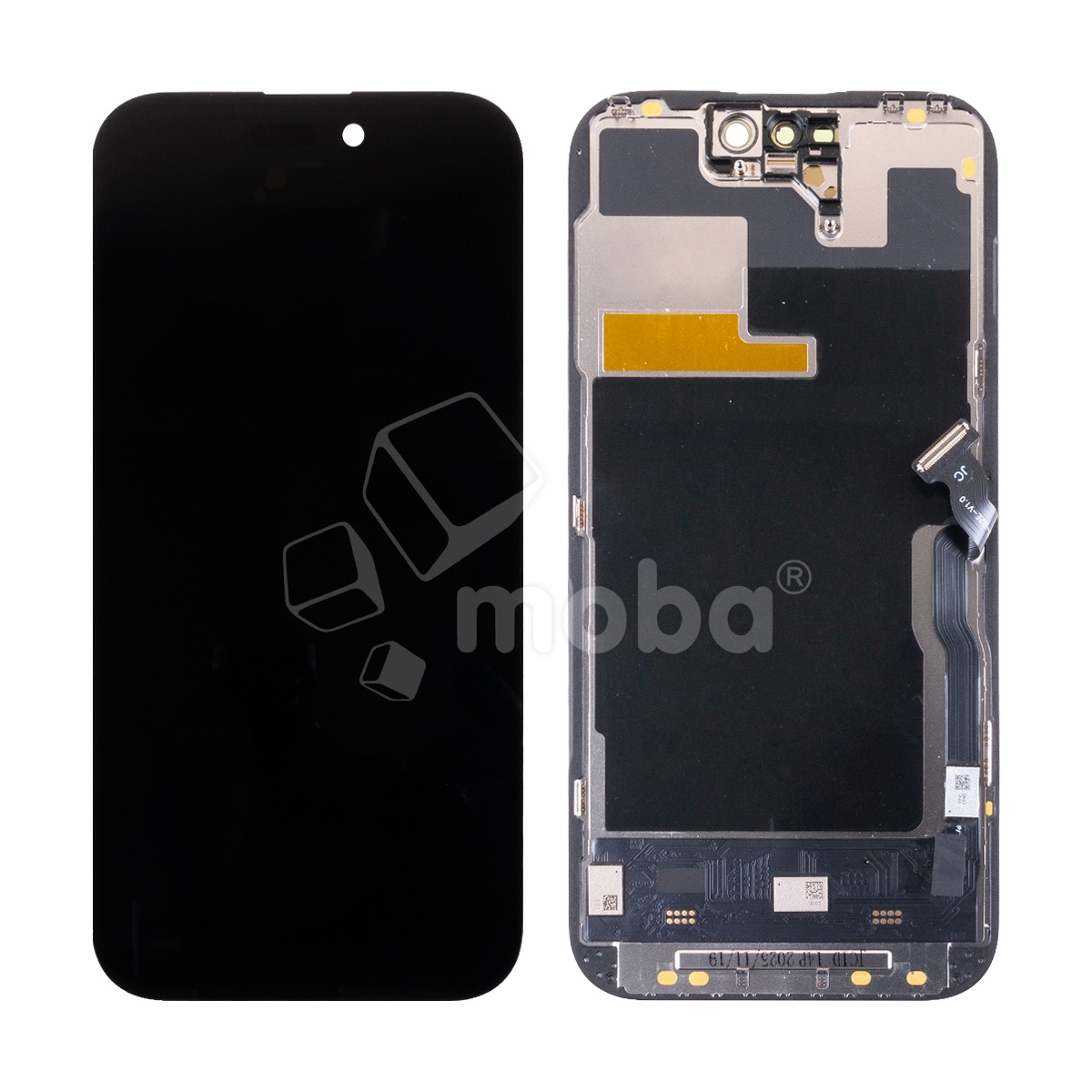 Дисплей для iPhone 14 Pro (A2891) в сборе с тачскрином Черный - JCID (Soft OLED, Full HD COP, 850 Кд/м², 120 Гц) (с верификацией = с привязкой без ошибки)