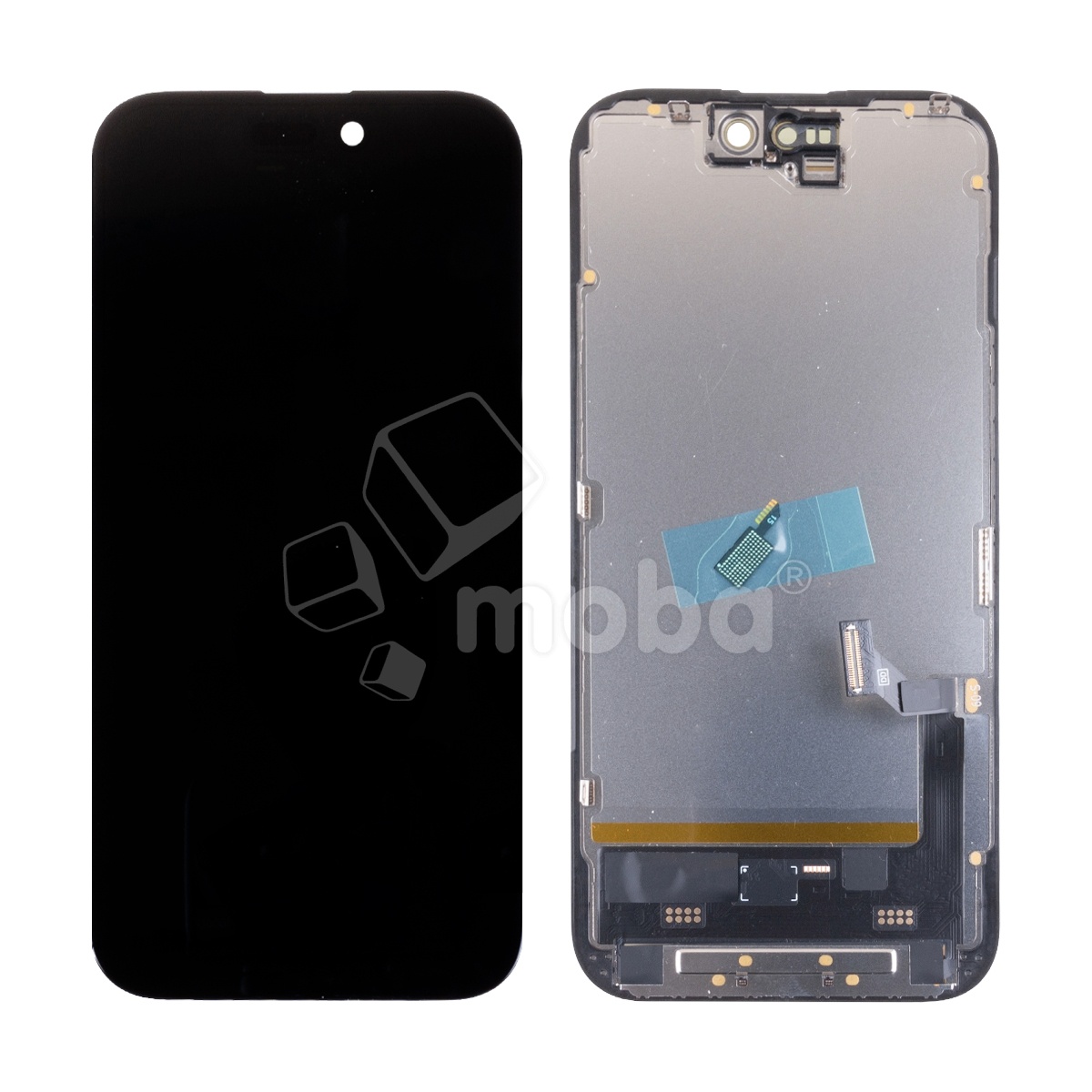 Дисплей для iPhone 15 (A3090) в сборе с тачскрином Черный - DD (Soft OLED, Full HD COP, 850 Кд/м²) (площадка под IC)