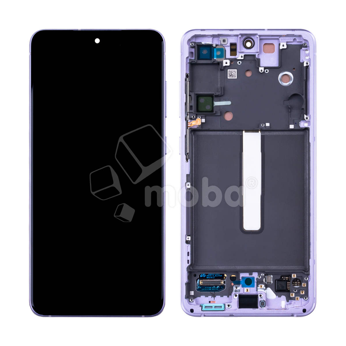 Дисплей для Samsung Galaxy S21 FE (G990B) модуль с рамкой Фиолетовый - OR (SP)