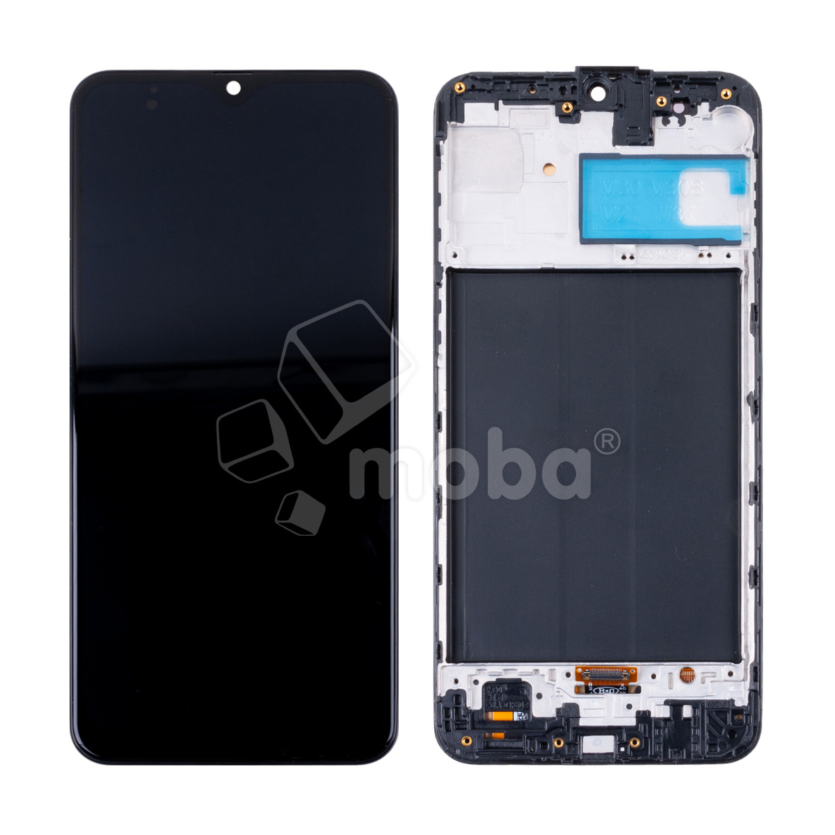 Дисплей для Samsung Galaxy M30s/M21 (M307F/M215F) модуль с рамкой Черный - (OLED) (Full HD, 450 Кд/м²)