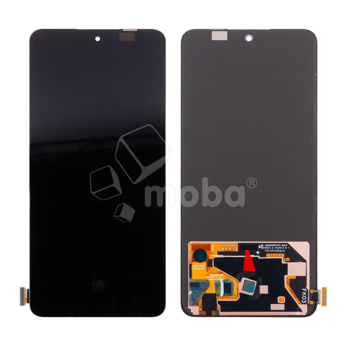 Дисплей для Realme 12+ 5G (RMX3867) в сборе с тачскрином Черный - (OLED) (Full HD, 450 Кд/м²)