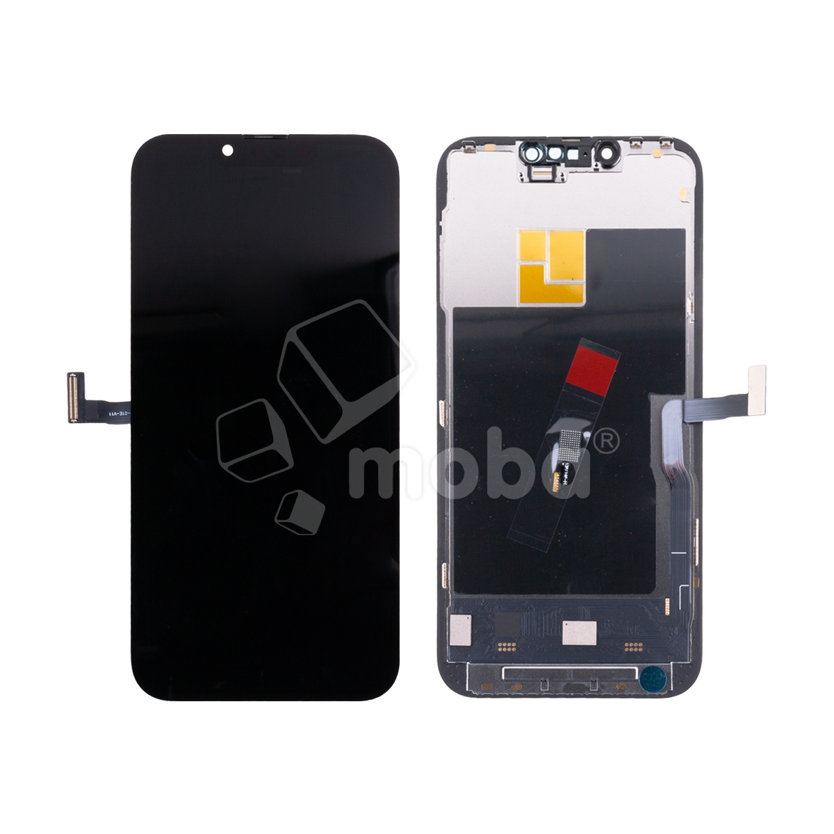 Дисплей для iPhone 13 Pro (A2640) в сборе с тачскрином Черный - (Soft OLED, Full HD COP, 850 Кд/м², 120 Гц) (площадка под IC)