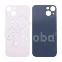 Задняя крышка для iPhone 13 (A2635) Розовый (стекло, узкий вырез под камеру, логотип) - Премиум