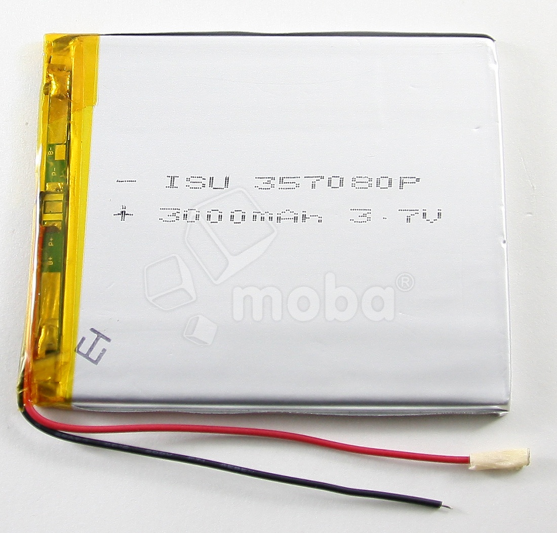 Аккумулятор универсальный 357080p 3,7v Li-Pol 3000 mAh (3.5*70*80 mm)