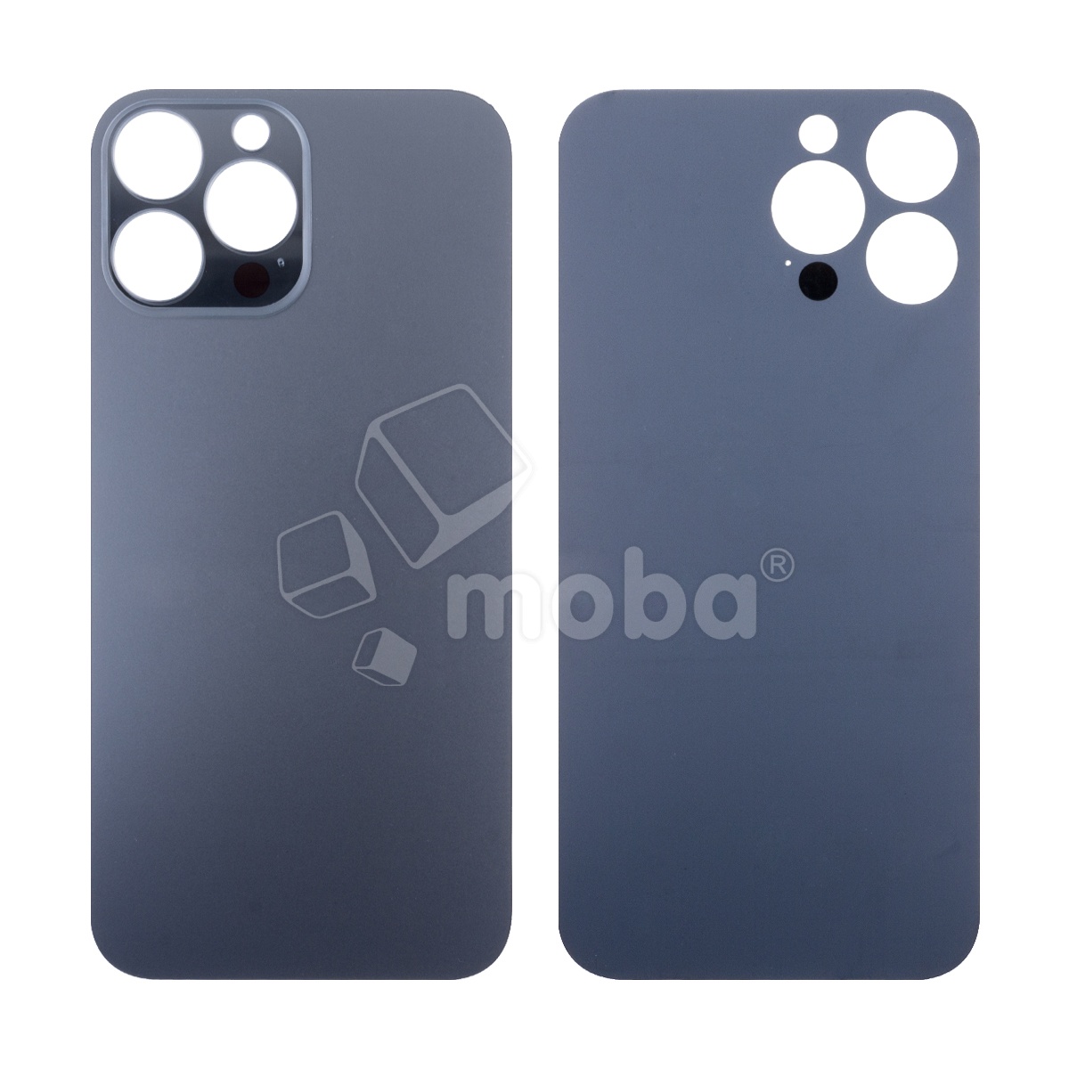 Задняя крышка для iPhone 13 Pro Max (A2645) Серый (стекло, широкий вырез под камеру, логотип)