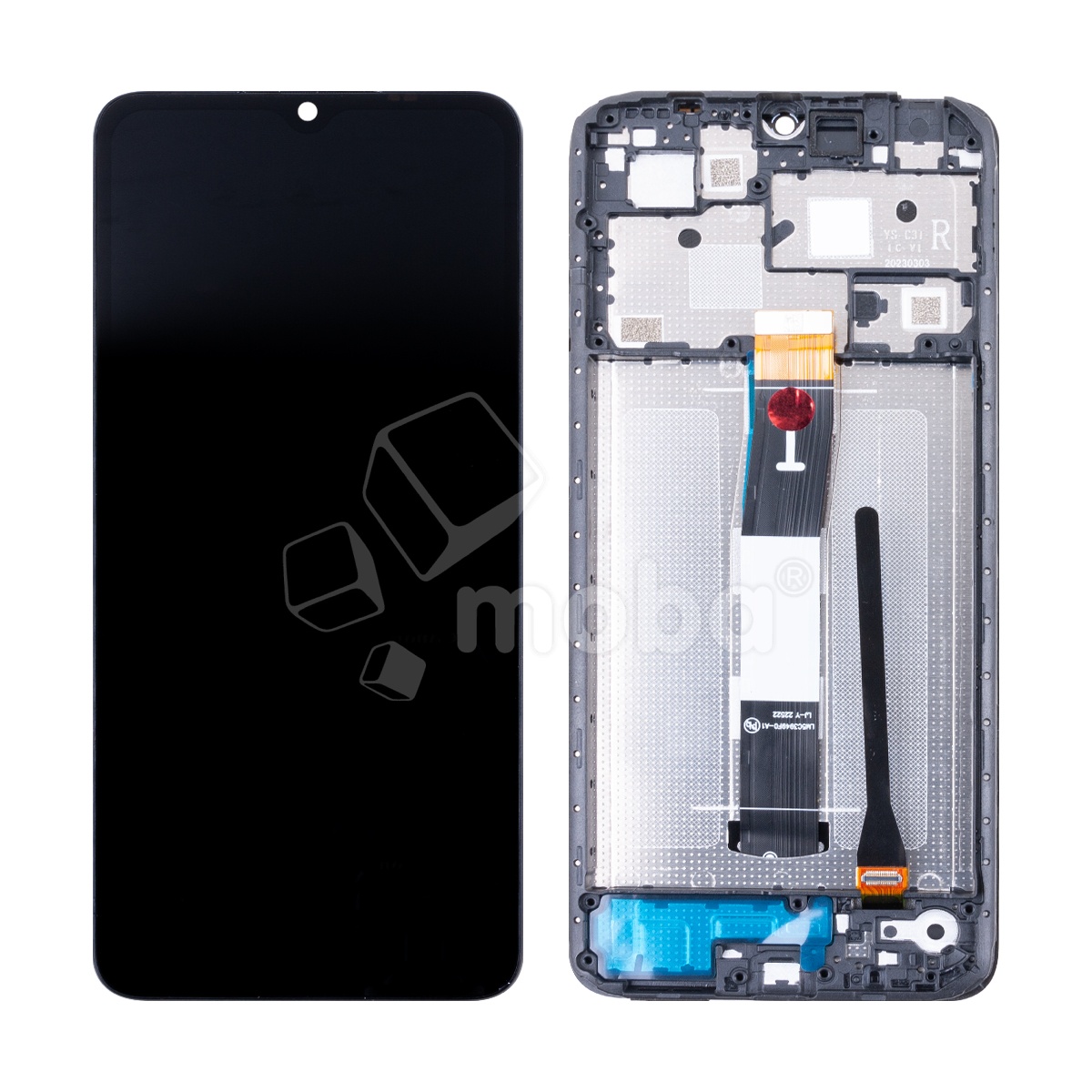 Дисплей для Xiaomi Redmi 12C (22120RN86G) модуль с рамкой Черный - OR (HD+, 300 Кд/м², 60 Гц)