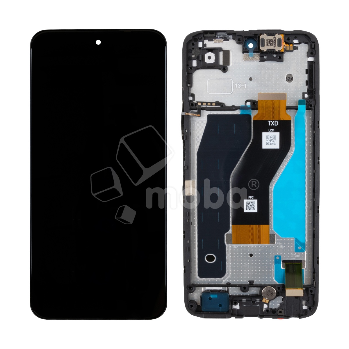 Дисплей для Tecno Spark 40C (KM4k) модуль с рамкой Черный - OR (HD+, 300 Кд/м², 120 Гц)