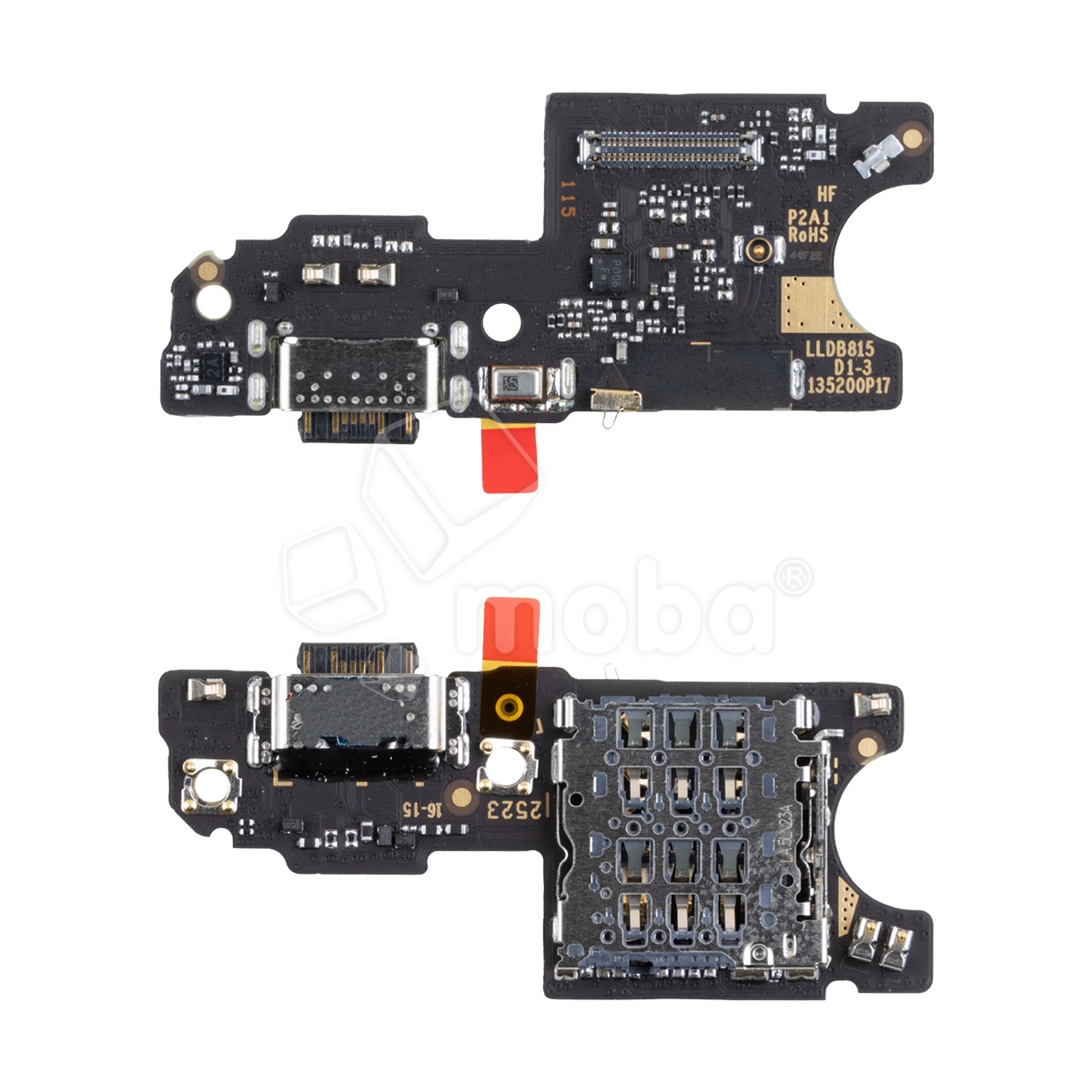 Шлейф для Xiaomi Poco M8 5G/Redmi Note 15 5G (25118PC98G/25096RA9BG) плата системный разъем/разъем SIM/микрофон - Премиум