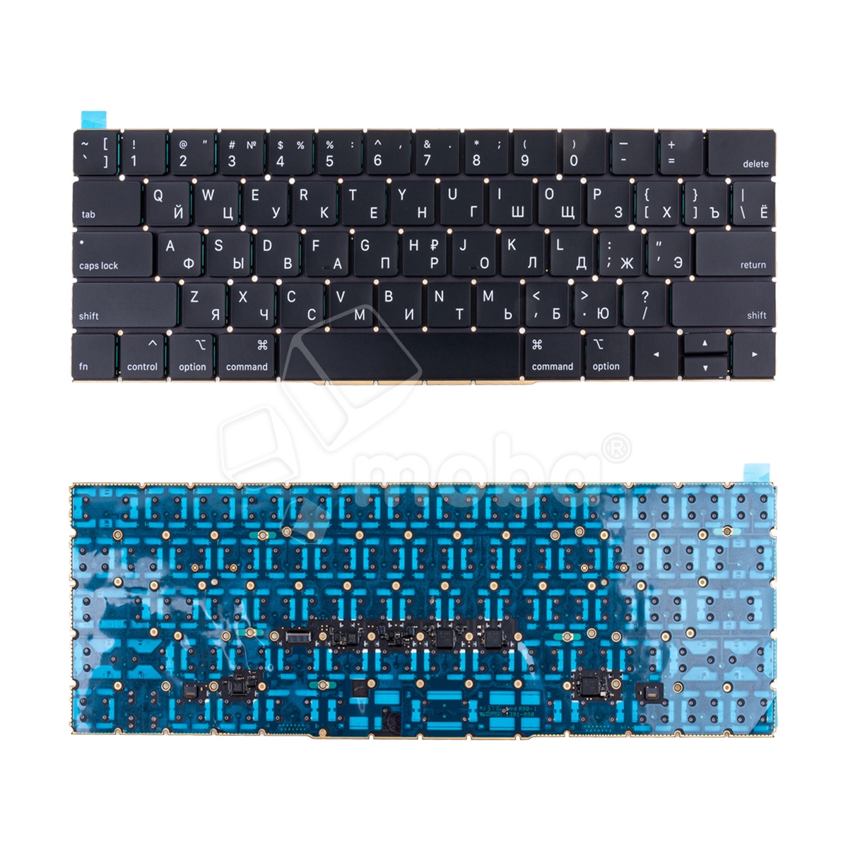 Клавиатура для ноутбука MacBook Pro 13"/Pro 15" A1706/A1707 (2016-2017, прямой Enter RU) Черный