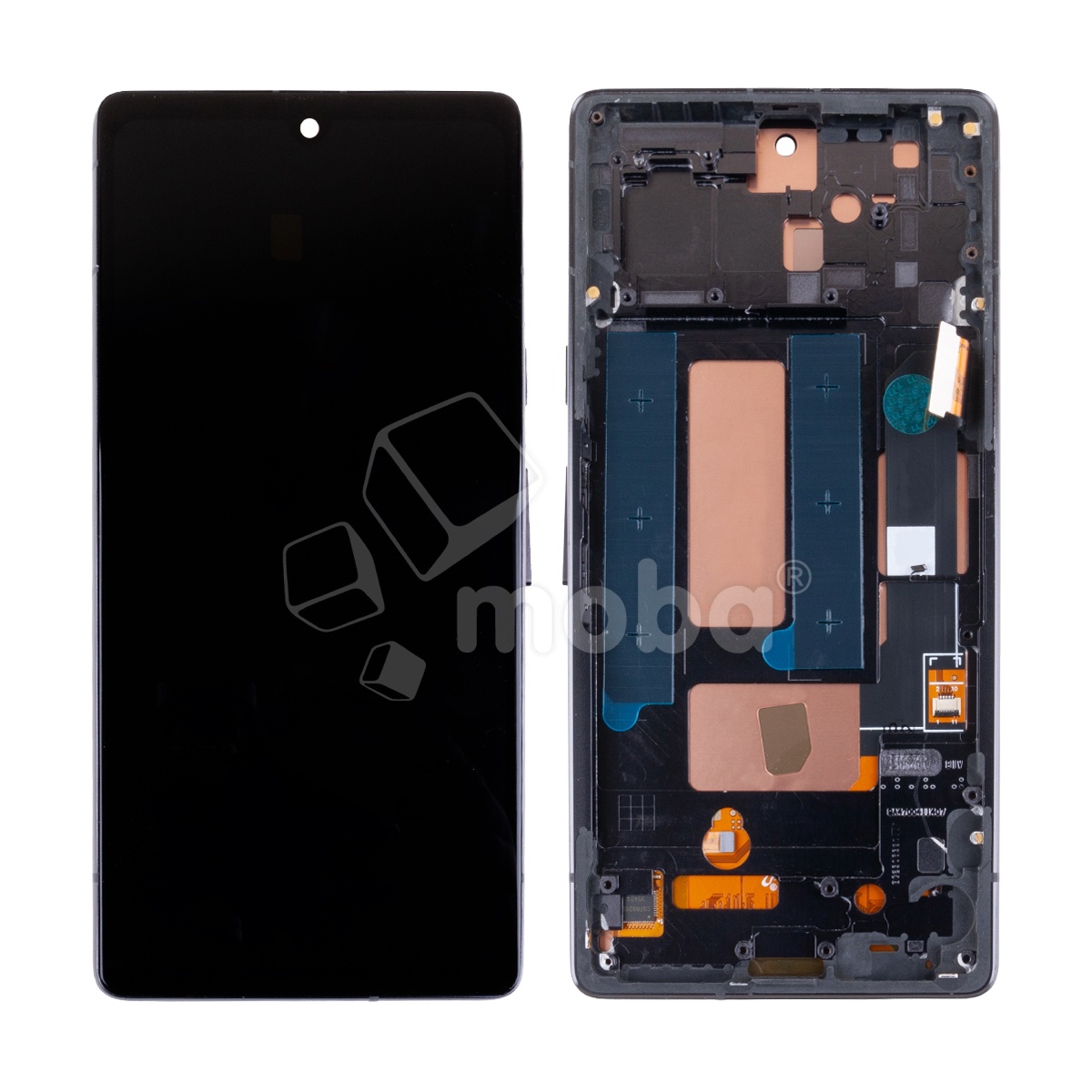 Дисплей для Google Pixel 7a (GHL1X) модуль с рамкой Черный - (OLED) (Full HD, 500 Кд/м²)