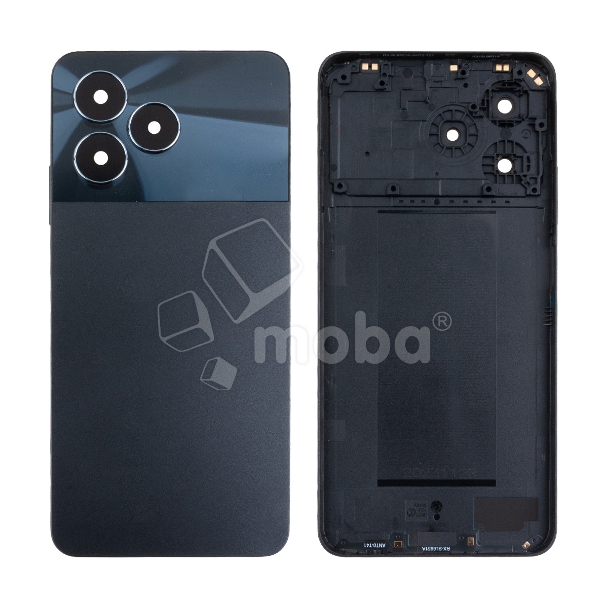 Задняя крышка для Realme C51 (RMX3830) Черный - Премиум