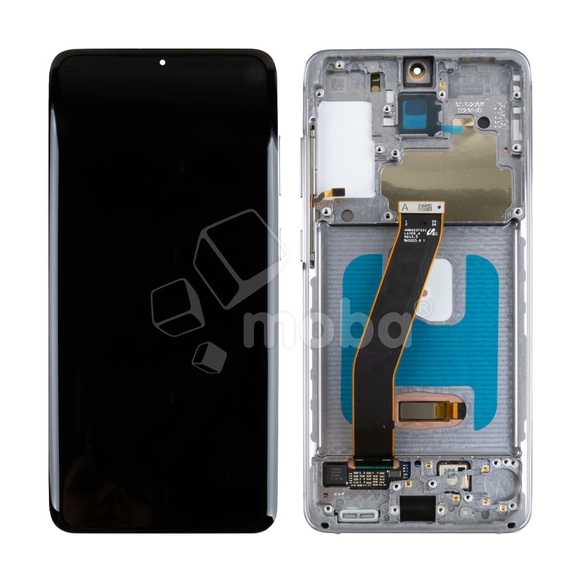 Дисплей для Samsung Galaxy S20 (G980F) модуль с рамкой Серый - Сервисный Оригинал