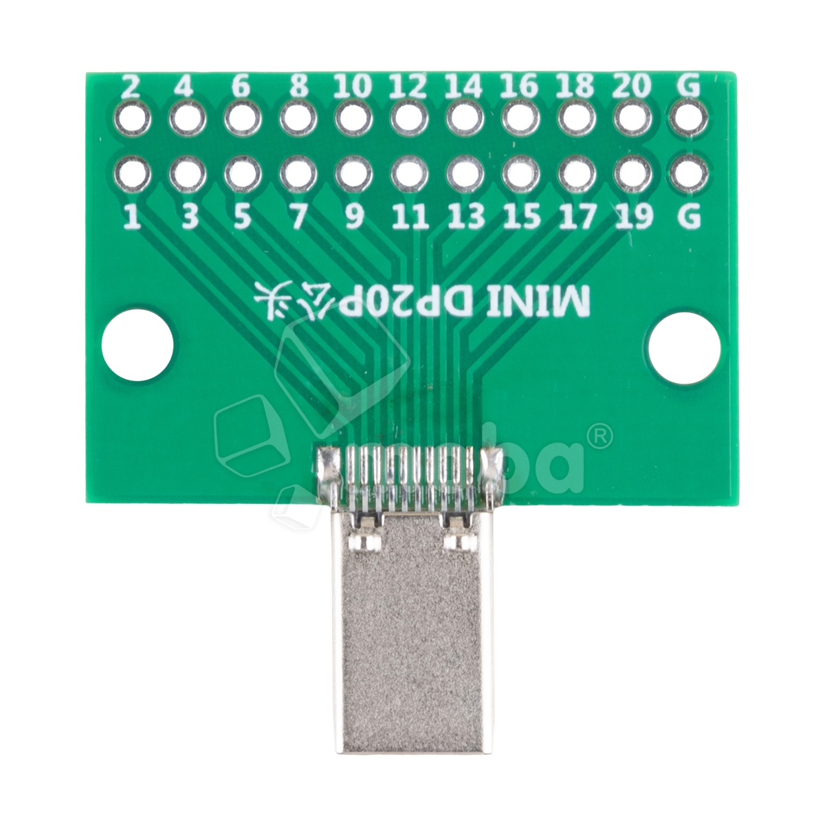 Разъем mini DisplayPort (штекер) на плате (20 pin, 2,54 мм)