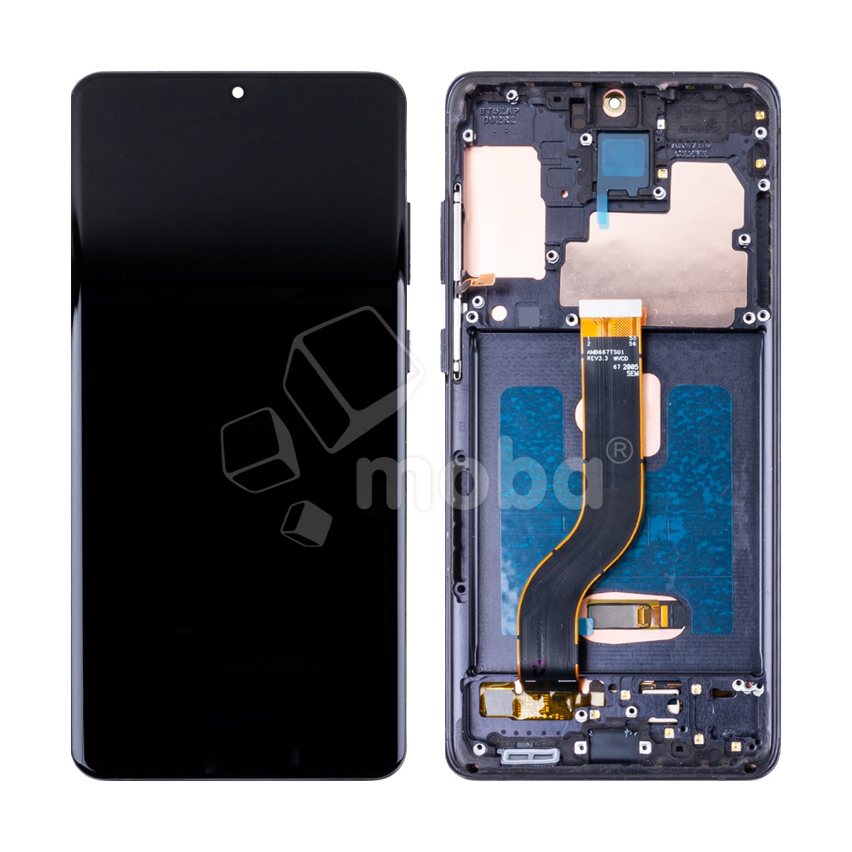 Дисплей для Samsung Galaxy S20+ (G985F) модуль с рамкой Черный - (OLED) (Full Size) (Full HD, 500 Кд/м²)
