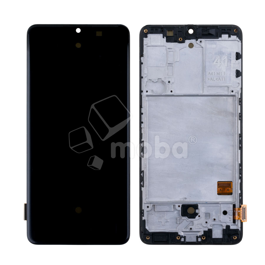 Дисплей для Samsung Galaxy A41 (A415F) модуль с рамкой Черный - (OLED) (Full Size) (Full HD, 450 Кд/м²)