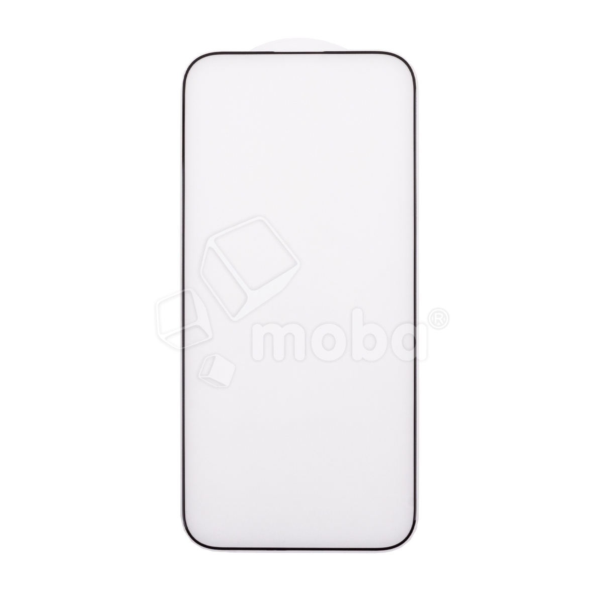Защитное стекло "Матовое" для iPhone 15 Pro Черный (Закалённое, полное покрытие)