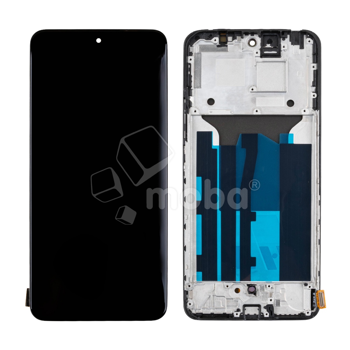 Дисплей для Realme 12 4G (RMX3871) модуль с рамкой Черный - (OLED) (Full HD, 450 Кд/м²)