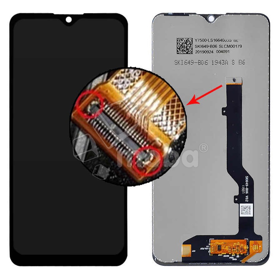 Дисплей для ZTE Blade 20 Smart V2050 в сборе с тачскрином Черный - Оптима