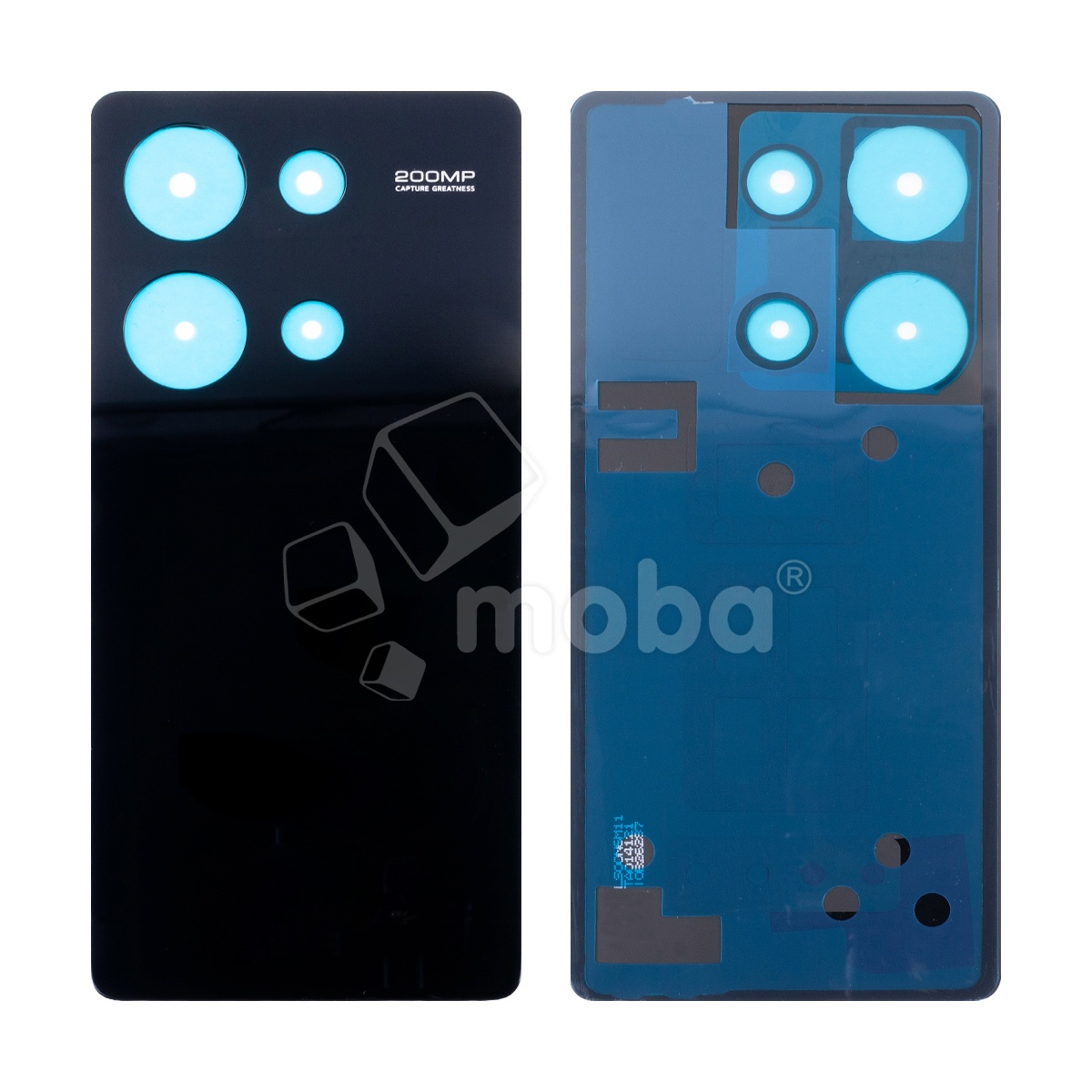Задняя крышка для Xiaomi Redmi Note 13 Pro 4G (23117RA68G) Черный - Премиум