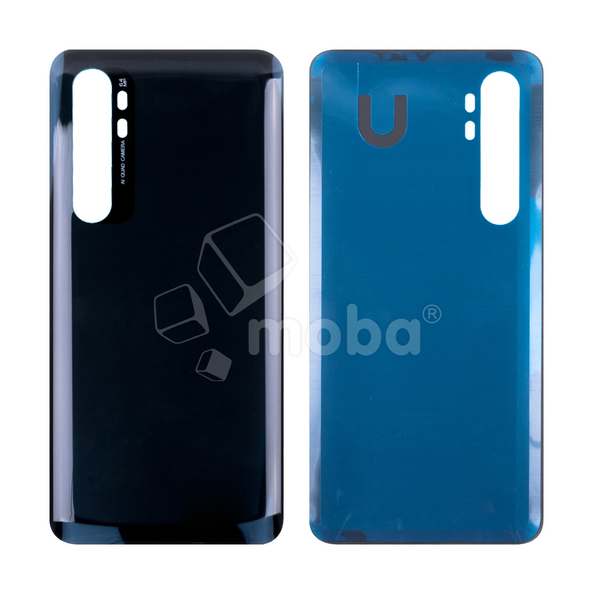 Задняя крышка для Xiaomi Mi Note 10 Lite (M2002F4LG) Черный - Премиум