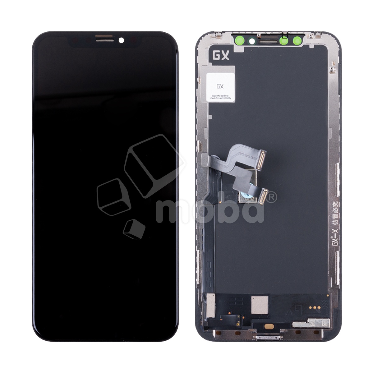 Дисплей для iPhone X (A1865/A1901) в сборе с тачскрином Черный - GX (Hard OLED, HD COF, 600 Кд/м²)
