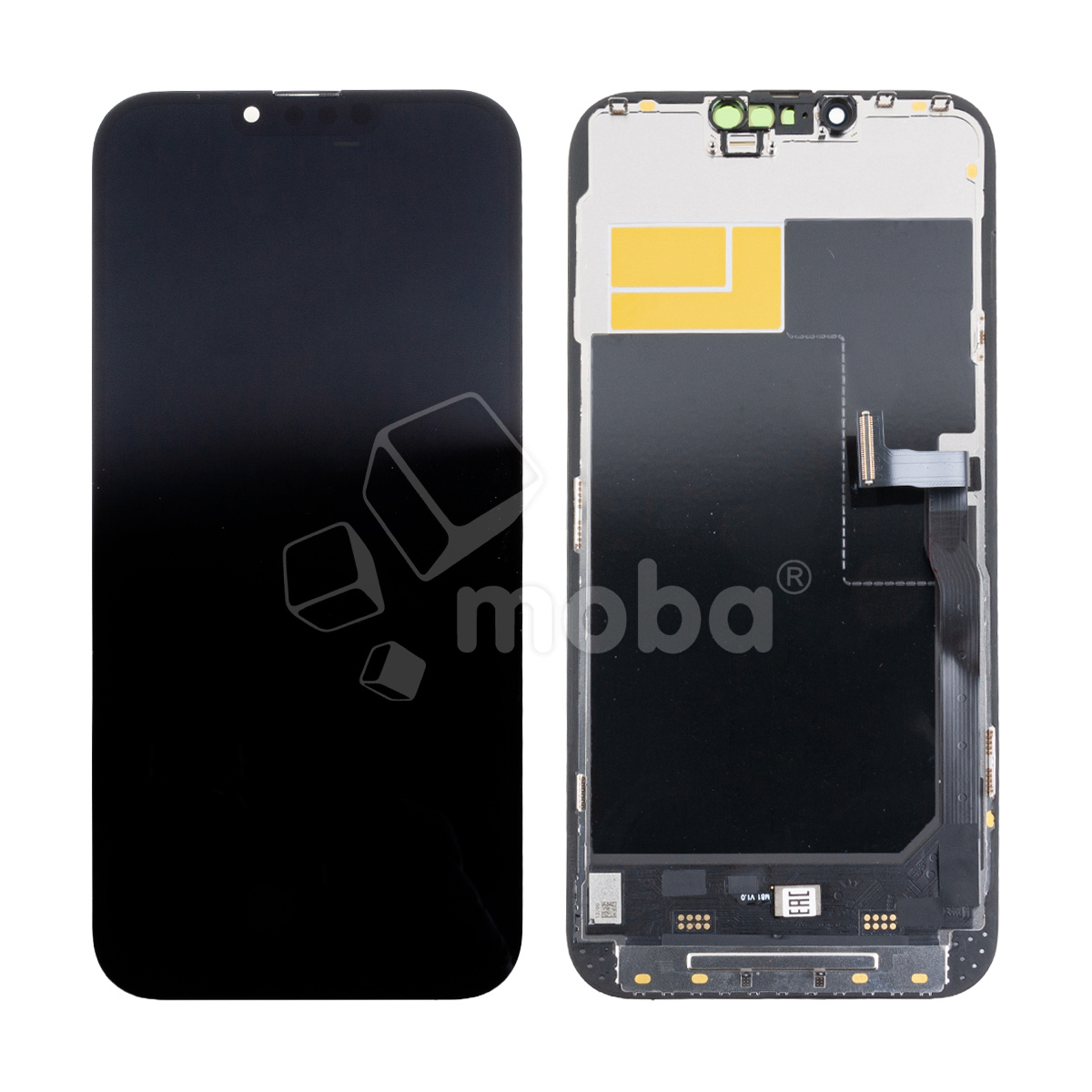 Дисплей для iPhone 13 Pro Max (A2645) в сборе с тачскрином Черный - (Soft OLED, Full HD COP, 850 Кд/м², 120 Гц) (с верификацией = с привязкой без ошибки)