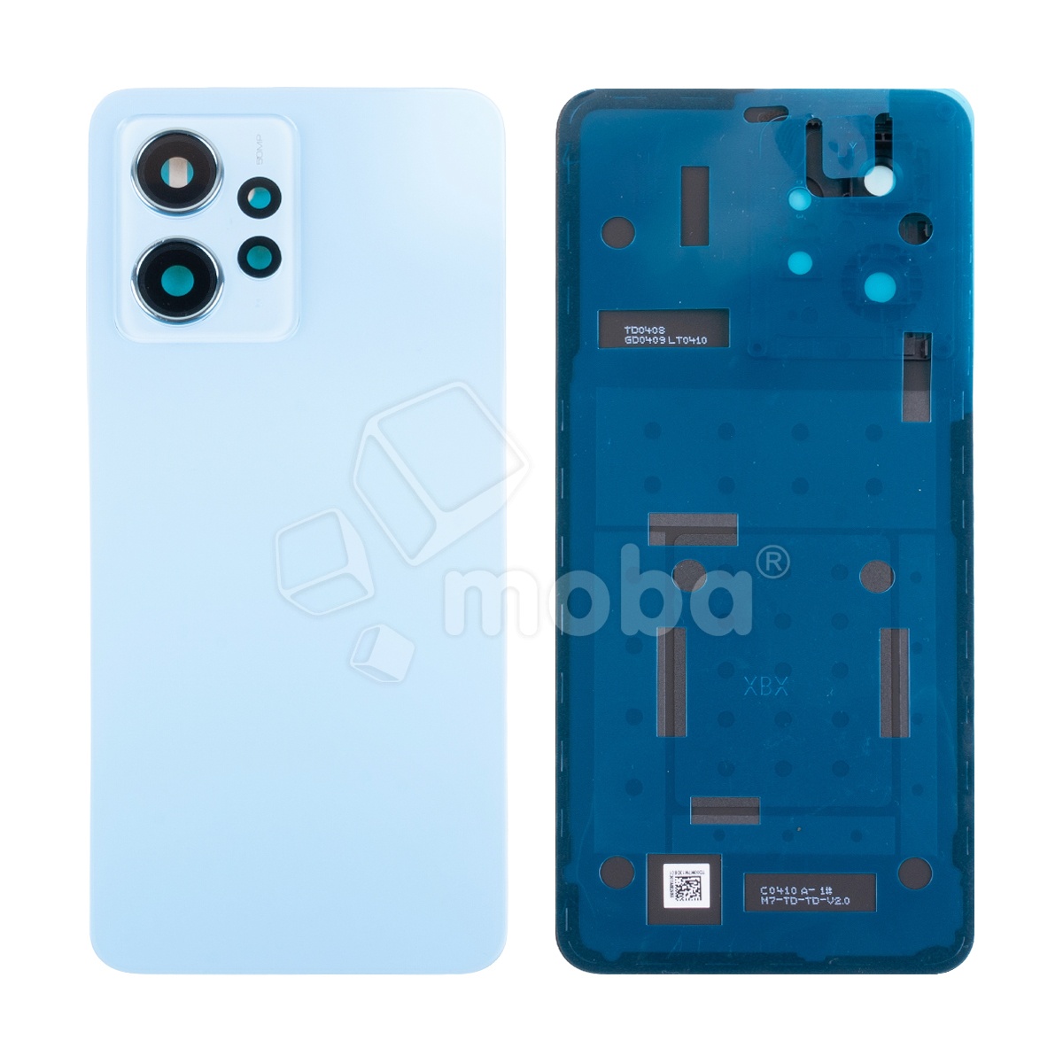 Задняя крышка для Xiaomi Redmi Note 12 4G (23021RAA2Y/23021RAAEG/23027RAD4I/23028RA60L) Голубой - Премиум