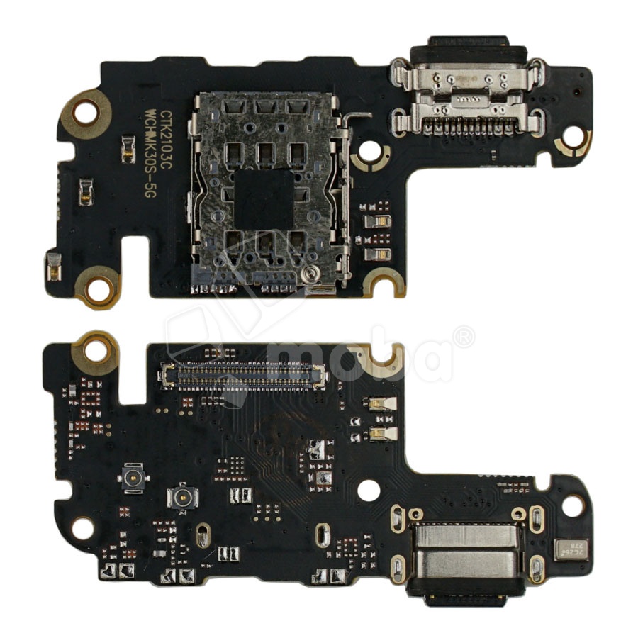 Шлейф для Xiaomi Mi 10T/10T Pro (M2007J3SY/M2007J3SG) плата системный разъем/разъем SIM/микрофон