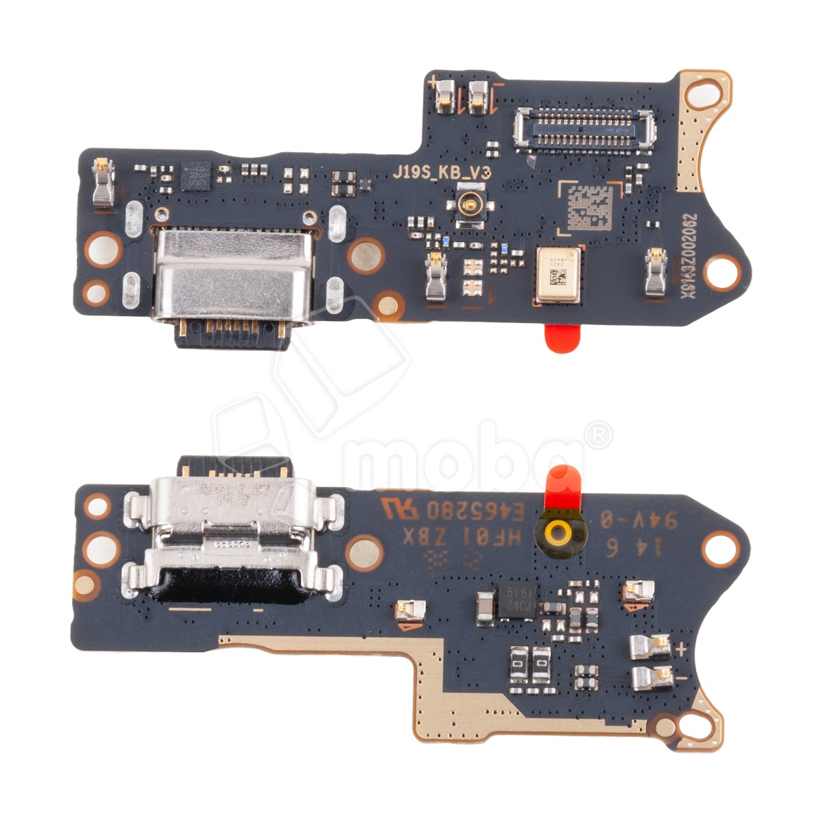 Шлейф для Xiaomi Poco M3/Redmi 9T (M2010J19CG/M2010J19SY) плата системный разъем/микрофон - OR (SP)