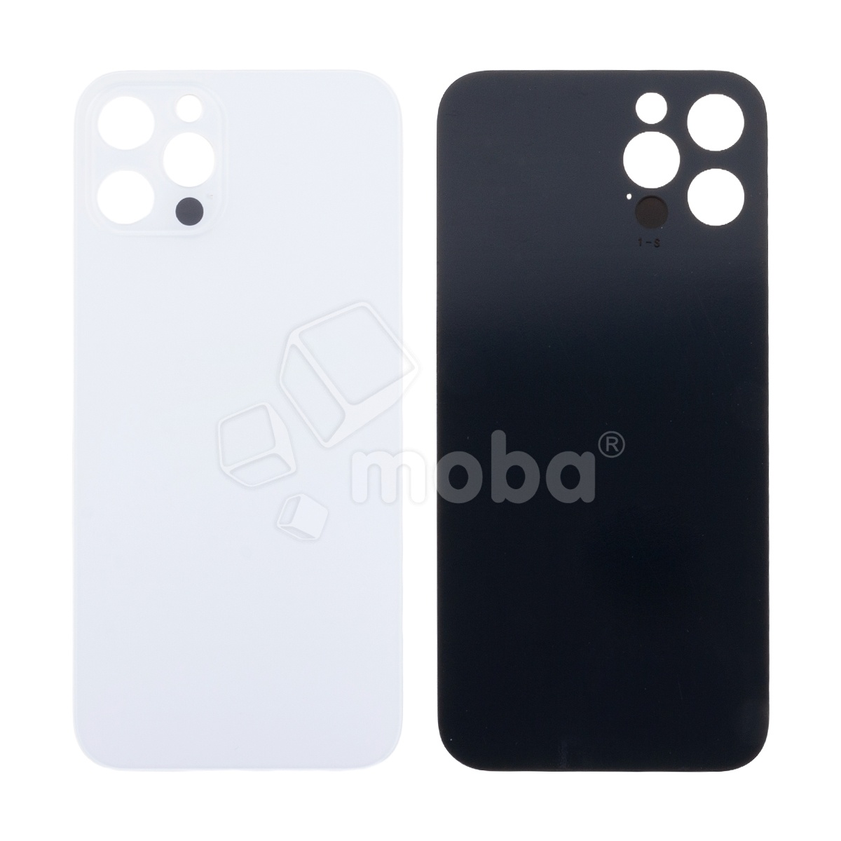 Задняя крышка для iPhone 12 Pro (A2407) Белый (стекло, узкий вырез под камеру, логотип) - Премиум