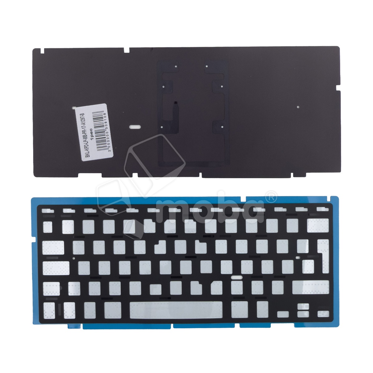 Подсветка клавиатуры для ноутбука MacBook Pro 17" A1297 (2009-2011, Г-образный Enter RU) Черный