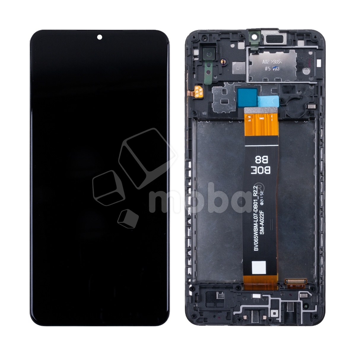 Дисплей для Samsung Galaxy A02 (A022G) модуль c рамкой Черный - OR Ref. (SP)