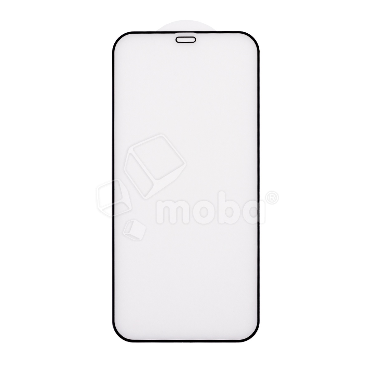 Защитное стекло "Матовое" для iPhone 12/12 Pro Черный (Закалённое, полное покрытие)