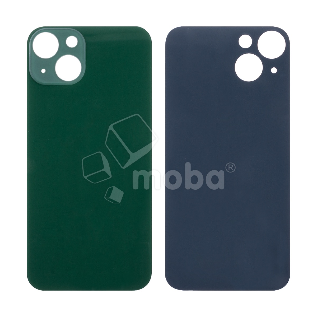 Задняя крышка для iPhone 13 (A2635) Зеленый (стекло, широкий вырез под камеру, логотип)