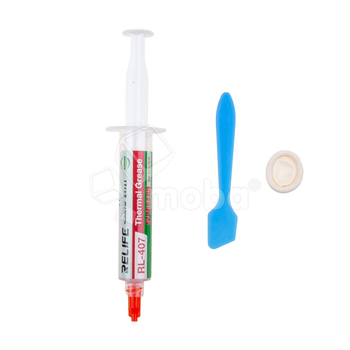 Термопаста Relife RL-407 (20 г, 6 Вт/мК, силикон, красный)