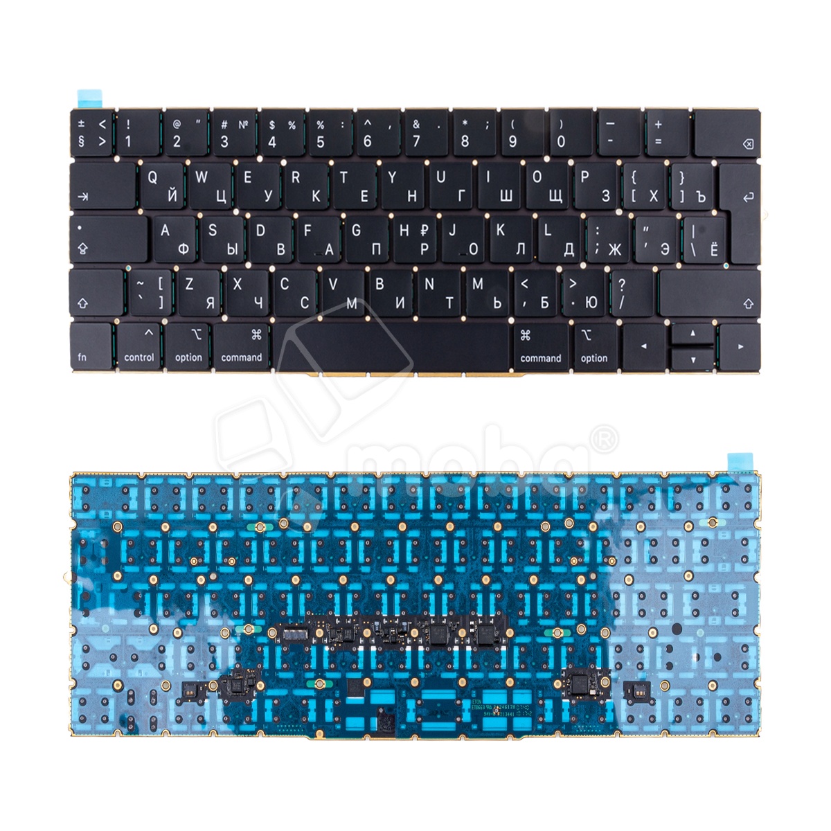 Клавиатура для ноутбука MacBook Pro 13"/Pro 15" A1706/A1707 (2016-2017, Г-образный Enter RU) Черный