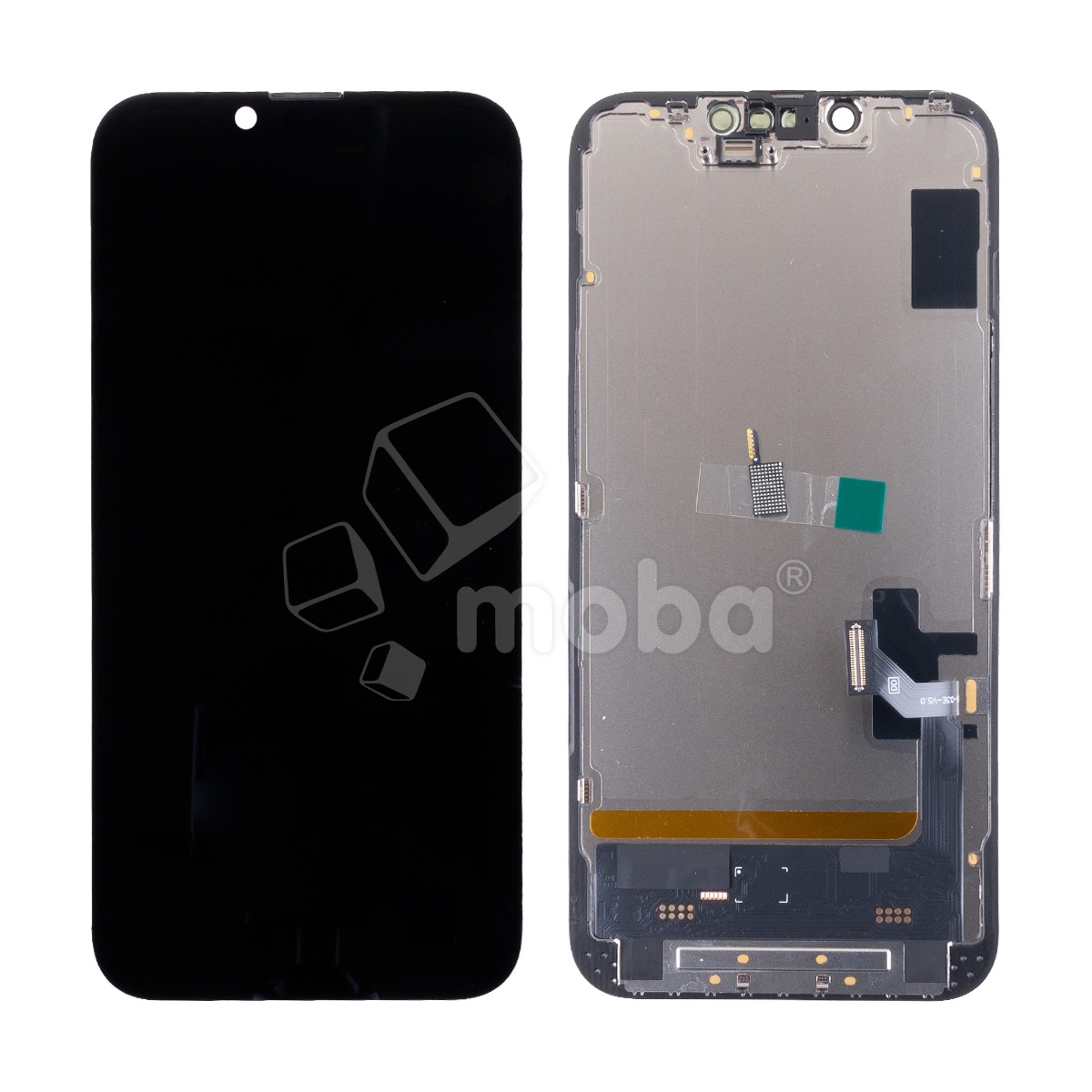 Дисплей для iPhone 14 (A2883) в сборе с тачскрином Черный - DD (Soft OLED, Full HD COP, 850 Кд/м²) (площадка под IC)