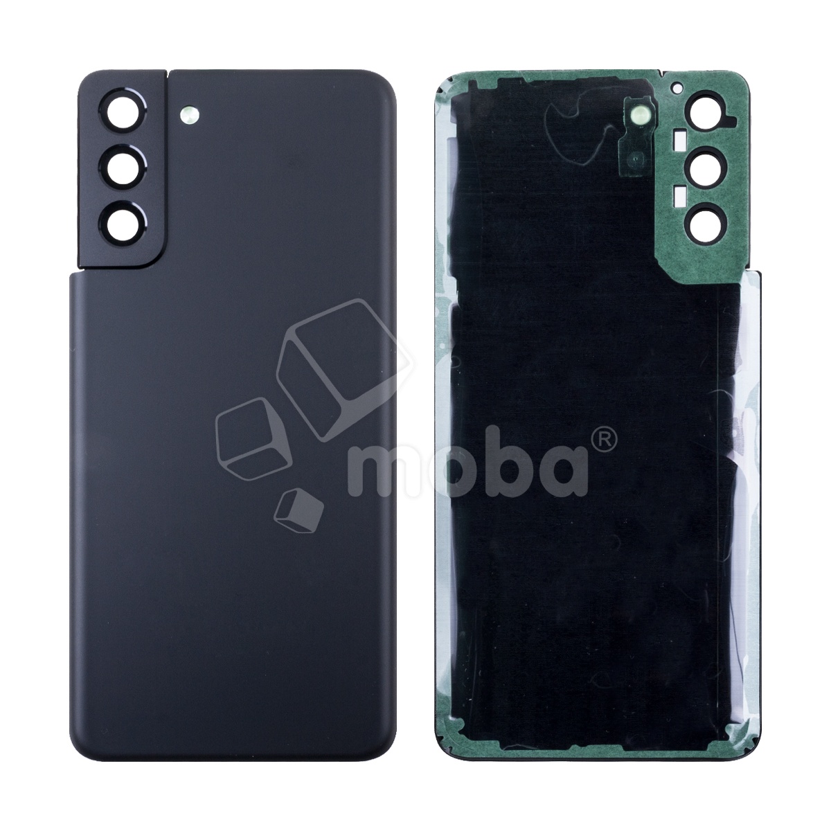 Задняя крышка для Samsung Galaxy S21+ (G996B) Черный - Премиум