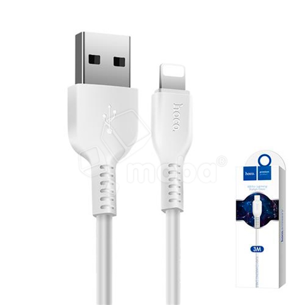 Кабель USB - Lightning Hoco X20 (2А, 3 м) Белый