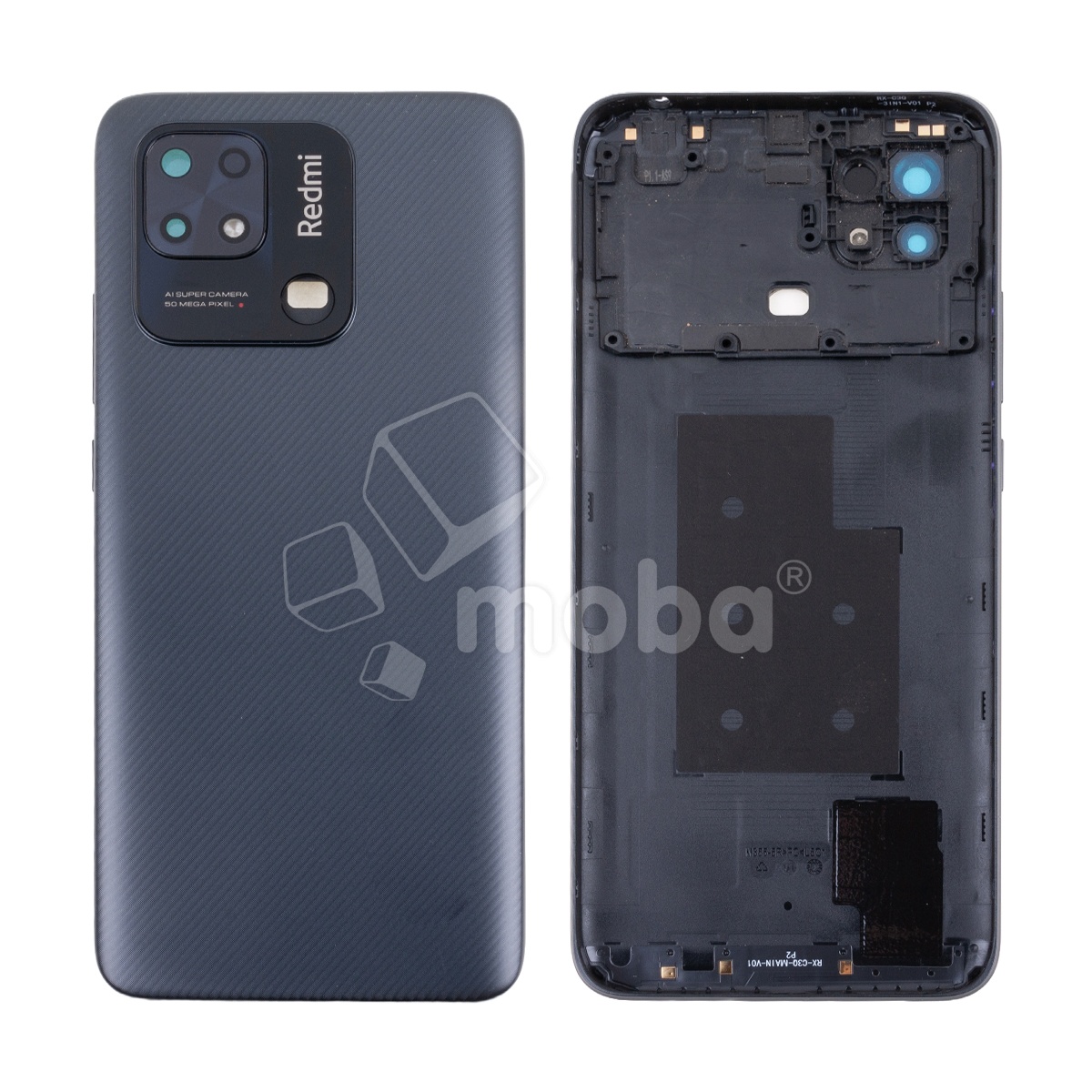 Задняя крышка для Xiaomi Redmi 10C (220333QNY) Серый - Премиум