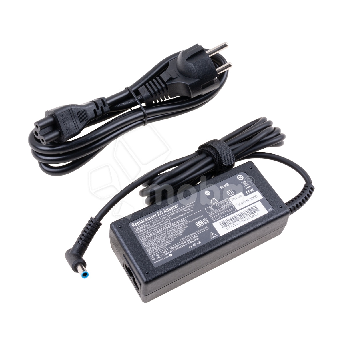 Блок питания (сетевой адаптер) для ноутбука HP 19,5V, 3,33A, 65W (4,5×3,0 с иглой)