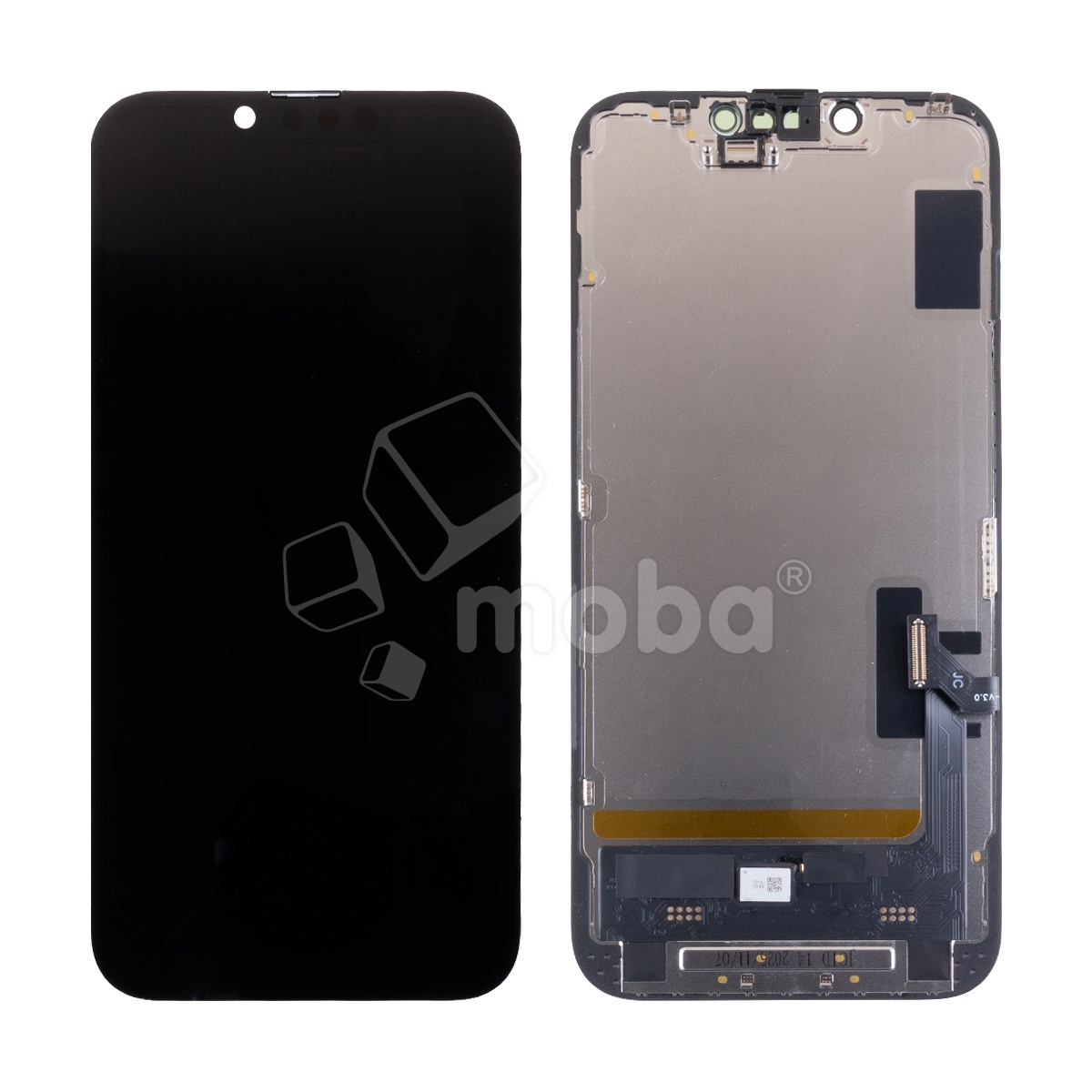 Дисплей для iPhone 14 (A2883) в сборе с тачскрином Черный - JCID (Soft OLED, Full HD COP, 850 Кд/м²) (с верификацией = с привязкой без ошибки)
