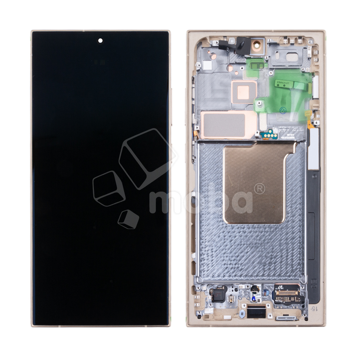 Дисплей для Samsung Galaxy S24 Ultra (S928B) модуль с рамкой Желтый - OR (SP)