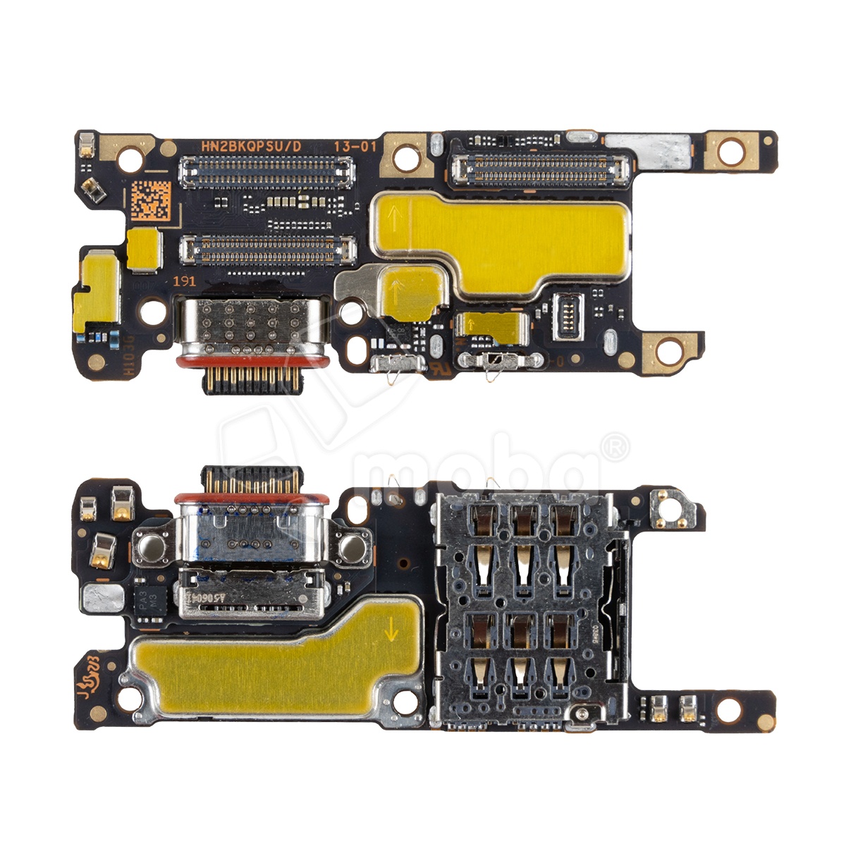 Шлейф для Huawei Honor Magic 8 Pro (BKQ-N49) плата на системный разъем/разъем SIM/микрофон - Премиум